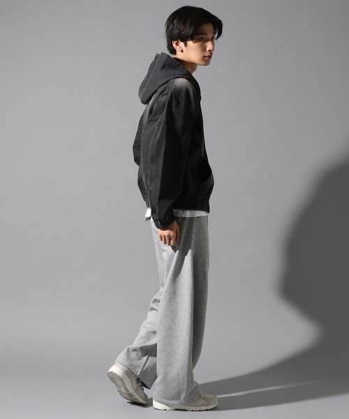 LAND MUSEUM(ランドミュージアム)の「LAND MUSEUM/デニムフードブルゾン(デニムジャケット・メンズ・ブルー/ブラック・LARGE/MEDIUM)」の4枚目の写真