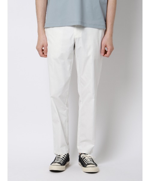 SUIT SQUARE（スーツスクエア）の「FLAT テーパードパンツ ウォッシャブル ストレッチ 速乾 シルキーツイル 無地 裾上げ済み（スラックス・メンズ・ホワイト/ネイビー・M/L/S）」の7枚目の写真