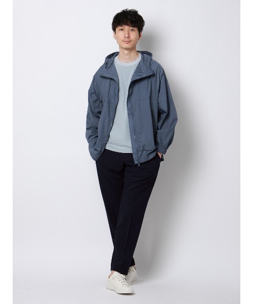 SUIT SQUARE（スーツスクエア）の「FLAT テーパードパンツ ウォッシャブル ストレッチ 速乾 シルキーツイル 無地 裾上げ済み（スラックス・メンズ・ホワイト/ネイビー・M/L/S）」の17枚目の写真