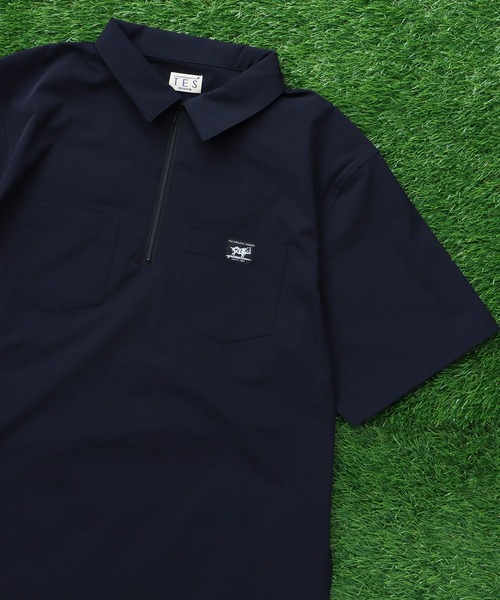 The Endless Summer(エンドレスサマー)の「TES COMFORT HALF ZIP SHIRT / 半袖ハーフジップシャツ(シャツ/ブラウス・メンズ・ブラウン/ネイビー/ブラック・MEDIUM/SMALL/X-LARGE/LARGE)」の4枚目の写真