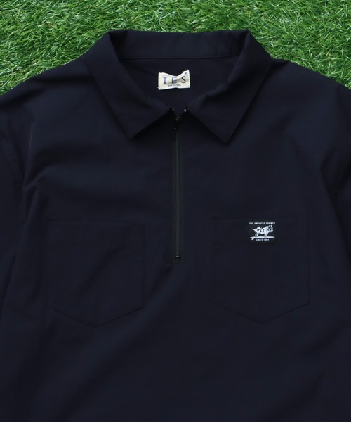 The Endless Summer(エンドレスサマー)の「TES COMFORT HALF ZIP SHIRT / 半袖ハーフジップシャツ(シャツ/ブラウス・メンズ・ブラウン/ネイビー/ブラック・MEDIUM/SMALL/X-LARGE/LARGE)」の5枚目の写真