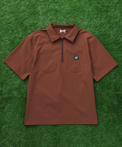 The Endless Summer(エンドレスサマー)の「TES COMFORT HALF ZIP SHIRT / 半袖ハーフジップシャツ(シャツ/ブラウス・メンズ・ブラウン/ネイビー/ブラック・MEDIUM/SMALL/X-LARGE/LARGE)」の9枚目の写真