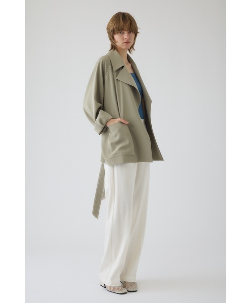 RIM.ARK（リムアーク）の「Hidden detail over trench ヒドゥン ディテール オーバー トレンチ（トレンチコート・レディース・ブラック/ベージュ・FREE）」の5枚目の写真