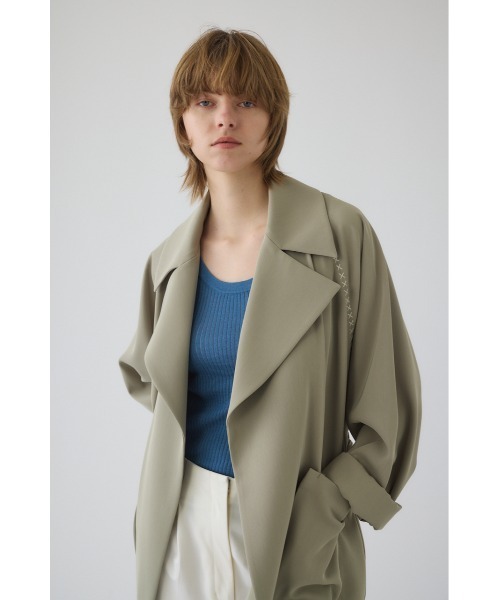 RIM.ARK（リムアーク）の「Hidden detail over trench ヒドゥン ディテール オーバー トレンチ（トレンチコート・レディース・ブラック/ベージュ・FREE）」の6枚目の写真