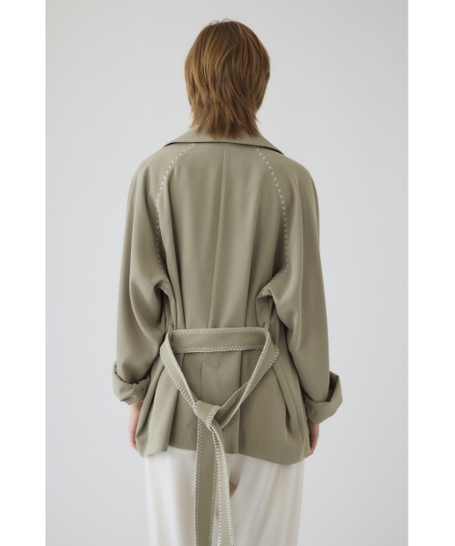 RIM.ARK（リムアーク）の「Hidden detail over trench ヒドゥン ディテール オーバー トレンチ（トレンチコート・レディース・ブラック/ベージュ・FREE）」の8枚目の写真