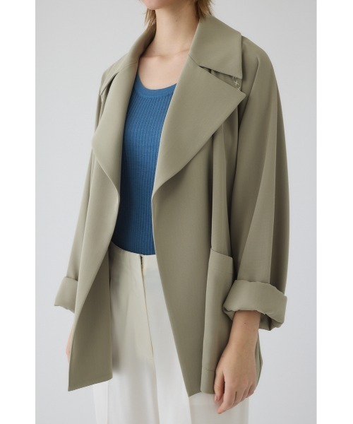 RIM.ARK（リムアーク）の「Hidden detail over trench ヒドゥン ディテール オーバー トレンチ（トレンチコート・レディース・ブラック/ベージュ・FREE）」の9枚目の写真