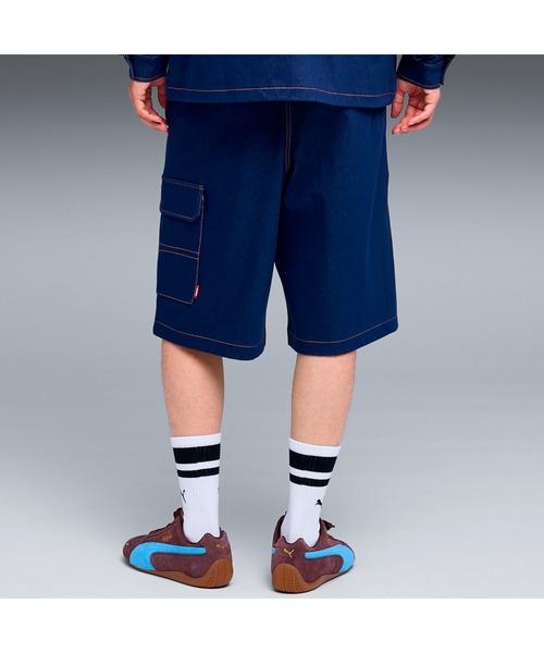 PUMA（プーマ）の「PUMA プーマ メンズ ESS エレベーテッド デニムライク ショーツ（その他パンツ・メンズ・ブルー系その他/ネイビー・XX-LARGE/X-LARGE/LARGE/MEDIUM/SMALL）」の4枚目の写真