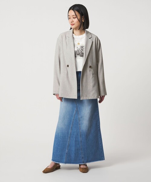 A DAY IN THE LIFE UNITED ARROWS(アデイインザライフユナイテッドアローズ)の「2ボタン ダブルジャケット ‐セットアップ対応・ウォッシャブル‐<A DAY IN THE LIFE>(テーラードジャケット・レディース・モカ/ナチュラル/ネイビー・FREE)」の11枚目の写真
