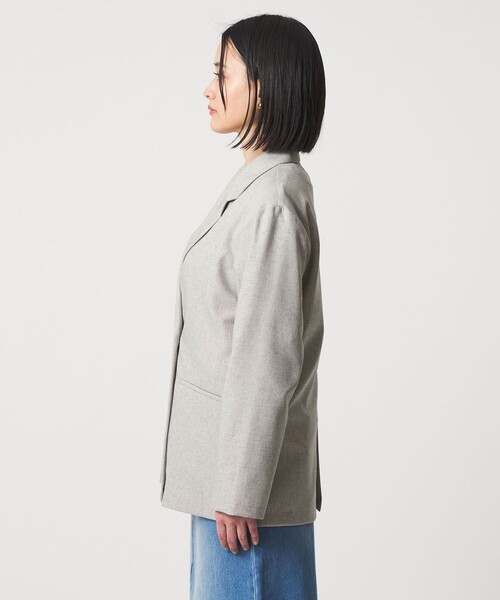 A DAY IN THE LIFE UNITED ARROWS(アデイインザライフユナイテッドアローズ)の「2ボタン ダブルジャケット ‐セットアップ対応・ウォッシャブル‐<A DAY IN THE LIFE>(テーラードジャケット・レディース・モカ/ナチュラル/ネイビー・FREE)」の9枚目の写真