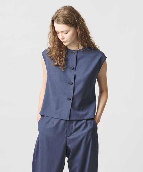 LOEFF（ロエフ）の「＜LOEFF＞トロピカルウール ベスト（ベスト・レディース・ブラック/オリーブ/コバルトブルー・FREE）」の9枚目の写真