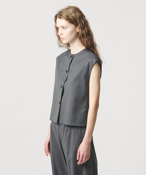 LOEFF（ロエフ）の「＜LOEFF＞トロピカルウール ベスト（ベスト・レディース・ブラック/オリーブ/コバルトブルー・FREE）」の12枚目の写真