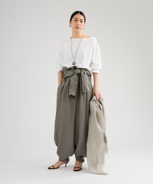 Chaos（カオス）の「Chaos(カオス)/◆ASAUCEM MELER◆別注リネンスカーフ（ストール/ショール・レディース・サンドグレー/その他/ブラウン系その他・FREE）」の4枚目の写真