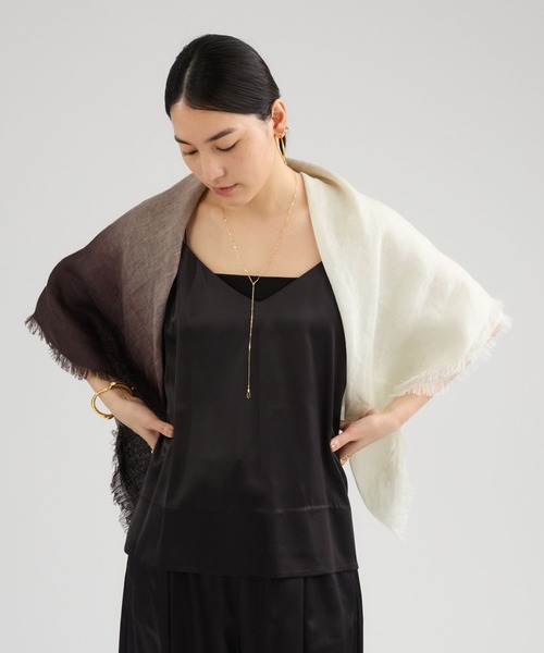 Chaos（カオス）の「Chaos(カオス)/◆ASAUCEM MELER◆別注リネンスカーフ（ストール/ショール・レディース・サンドグレー/その他/ブラウン系その他・FREE）」の10枚目の写真