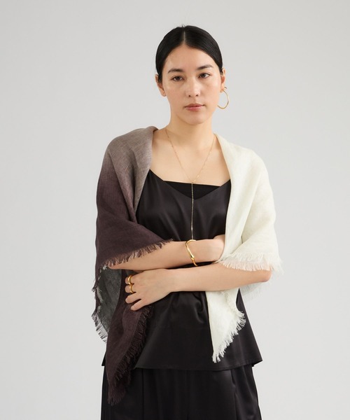 Chaos（カオス）の「Chaos(カオス)/◆ASAUCEM MELER◆別注リネンスカーフ（ストール/ショール・レディース・サンドグレー/その他/ブラウン系その他・FREE）」の11枚目の写真