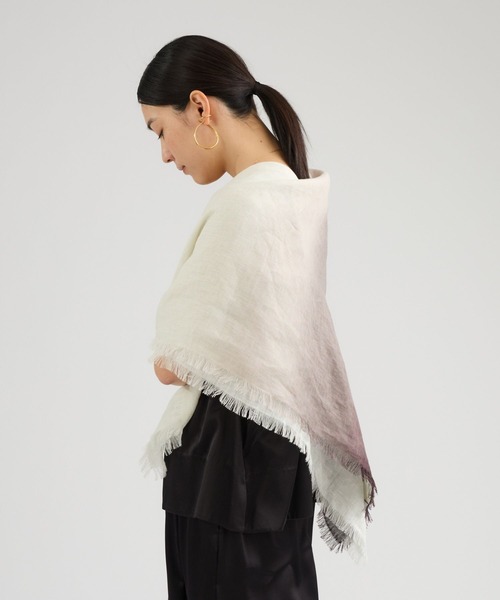 Chaos（カオス）の「Chaos(カオス)/◆ASAUCEM MELER◆別注リネンスカーフ（ストール/ショール・レディース・サンドグレー/その他/ブラウン系その他・FREE）」の12枚目の写真