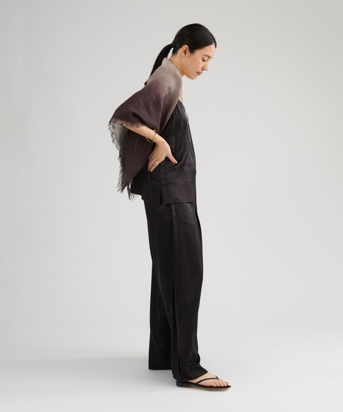 Chaos（カオス）の「Chaos(カオス)/◆ASAUCEM MELER◆別注リネンスカーフ（ストール/ショール・レディース・サンドグレー/その他/ブラウン系その他・FREE）」の15枚目の写真