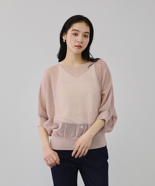 QUEENS COURT(クイーンズコート)の「リネニースパークリングニットプルオーバー(ニット/セーター・レディース・ピンク/アイボリー/ブラウン/ライトグレー・M)」の11枚目の写真