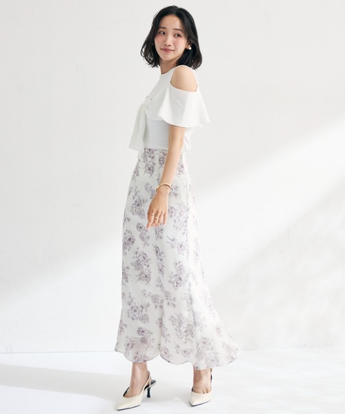 MISCH MASCH(ミッシュマッシュ)の「2026春夏新作 肩開き総針リボンニット(ニット/セーター・レディース・ブラウン/ピンク/ホワイト/ブルー・フリ-)」の18枚目の写真