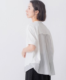 「KELEN / ケレン」80ローンコットンストライプ ドッキングトップス