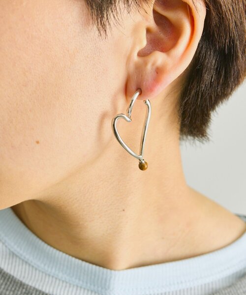 ear PAPILLONNER(イアパピヨネ)の「ワンポイントハートフープピアス(ピアス(両耳用)・レディース・シルバー系その他/シルバー系その他2・FREE)」の10枚目の写真