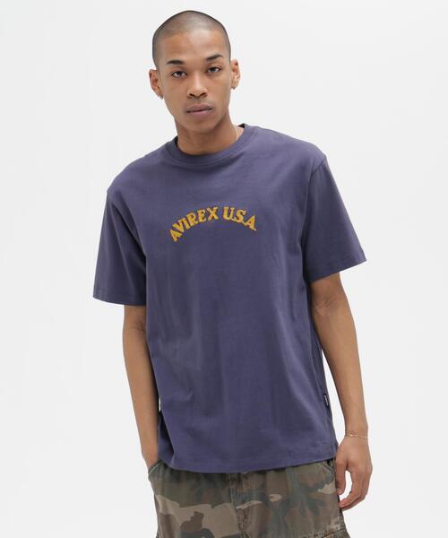 AVIREX(アヴィレックス)の「CHAIN STITCH EMBROIDERY T-SHIRT / チェーンステッチ エンブロイダリー Tシャツ / AVIREX / アヴィレックス(Tシャツ/カットソー・メンズ・ネイビー/チャコールグレー/キナリ・L/2XL/XL/M)」の14枚目の写真