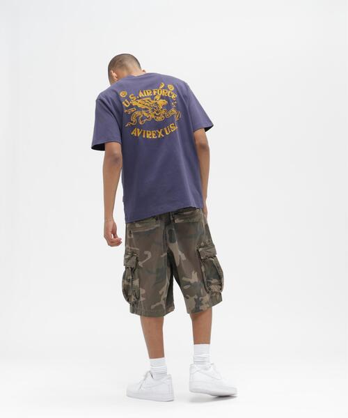 AVIREX(アヴィレックス)の「CHAIN STITCH EMBROIDERY T-SHIRT / チェーンステッチ エンブロイダリー Tシャツ / AVIREX / アヴィレックス(Tシャツ/カットソー・メンズ・ネイビー/チャコールグレー/キナリ・L/2XL/XL/M)」の13枚目の写真