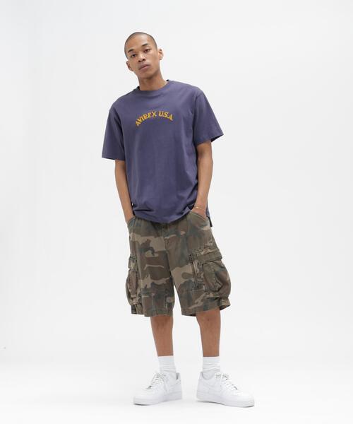 AVIREX(アヴィレックス)の「CHAIN STITCH EMBROIDERY T-SHIRT / チェーンステッチ エンブロイダリー Tシャツ / AVIREX / アヴィレックス(Tシャツ/カットソー・メンズ・ネイビー/チャコールグレー/キナリ・L/2XL/XL/M)」の12枚目の写真