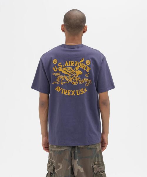 AVIREX(アヴィレックス)の「CHAIN STITCH EMBROIDERY T-SHIRT / チェーンステッチ エンブロイダリー Tシャツ / AVIREX / アヴィレックス(Tシャツ/カットソー・メンズ・ネイビー/チャコールグレー/キナリ・L/2XL/XL/M)」の10枚目の写真