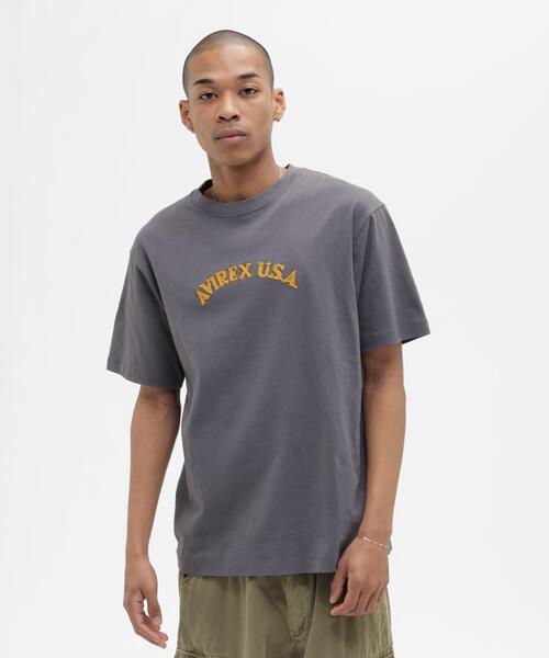 AVIREX(アヴィレックス)の「CHAIN STITCH EMBROIDERY T-SHIRT / チェーンステッチ エンブロイダリー Tシャツ / AVIREX / アヴィレックス(Tシャツ/カットソー・メンズ・ネイビー/チャコールグレー/キナリ・L/2XL/XL/M)」の20枚目の写真