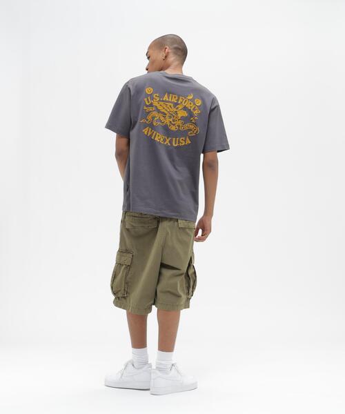 AVIREX(アヴィレックス)の「CHAIN STITCH EMBROIDERY T-SHIRT / チェーンステッチ エンブロイダリー Tシャツ / AVIREX / アヴィレックス(Tシャツ/カットソー・メンズ・ネイビー/チャコールグレー/キナリ・L/2XL/XL/M)」の19枚目の写真