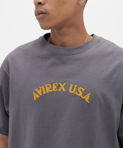 AVIREX(アヴィレックス)の「CHAIN STITCH EMBROIDERY T-SHIRT / チェーンステッチ エンブロイダリー Tシャツ / AVIREX / アヴィレックス(Tシャツ/カットソー・メンズ・ネイビー/チャコールグレー/キナリ・L/2XL/XL/M)」の15枚目の写真