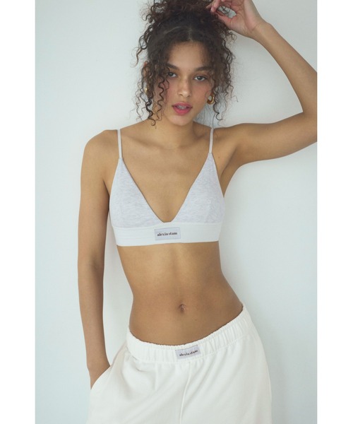 ALEXIA STAM（アリシアスタン）の「Rib Triangle Bra/パッドinリブブラトップ（インナーウェア/肌着・レディース・ブルー/チャコールグレー/グレー/イエロー・L/M/S）」の3枚目の写真