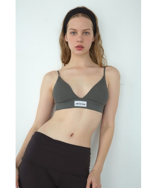 ALEXIA STAM（アリシアスタン）の「Rib Triangle Bra/パッドinリブブラトップ（インナーウェア/肌着・レディース・ブルー/チャコールグレー/グレー/イエロー・L/M/S）」の2枚目の写真