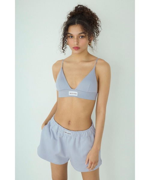 ALEXIA STAM（アリシアスタン）の「Rib Triangle Bra/パッドinリブブラトップ（インナーウェア/肌着・レディース・ブルー/チャコールグレー/グレー/イエロー・L/M/S）」の13枚目の写真