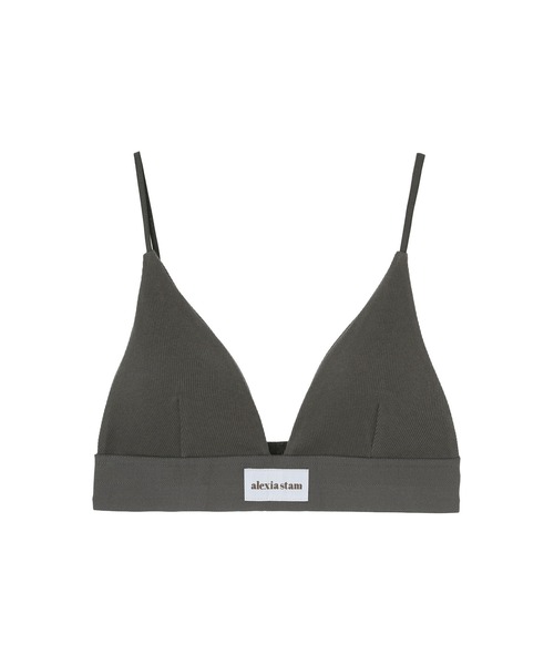 ALEXIA STAM（アリシアスタン）の「Rib Triangle Bra/パッドinリブブラトップ（インナーウェア/肌着・レディース・ブルー/チャコールグレー/グレー/イエロー・L/M/S）」の19枚目の写真
