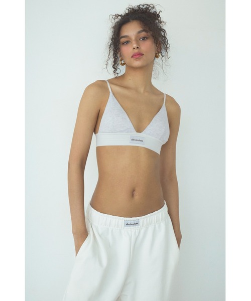 ALEXIA STAM（アリシアスタン）の「Rib Triangle Bra/パッドinリブブラトップ（インナーウェア/肌着・レディース・ブルー/チャコールグレー/グレー/イエロー・L/M/S）」の9枚目の写真