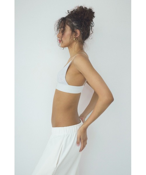 ALEXIA STAM（アリシアスタン）の「Rib Triangle Bra/パッドinリブブラトップ（インナーウェア/肌着・レディース・ブルー/チャコールグレー/グレー/イエロー・L/M/S）」の10枚目の写真