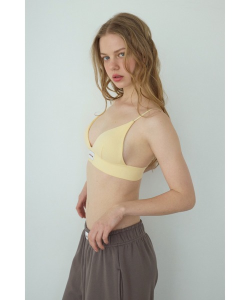 ALEXIA STAM（アリシアスタン）の「Rib Triangle Bra/パッドinリブブラトップ（インナーウェア/肌着・レディース・ブルー/チャコールグレー/グレー/イエロー・L/M/S）」の17枚目の写真