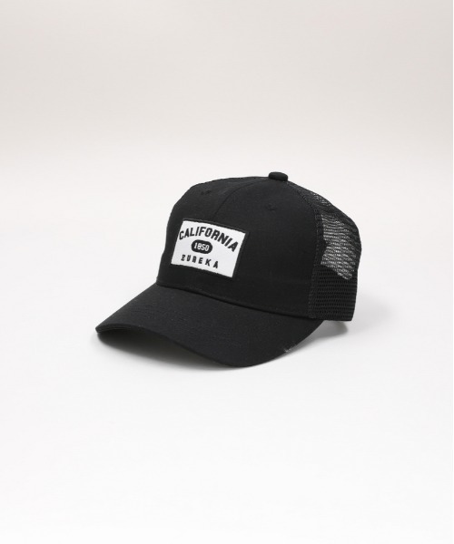 Right-on(ライトオン)の「【Refurbish】ワッペンメッシュキャップ (ユニセックス / クールロゴ / 通気性抜群)(キャップ・キッズ・ブラック/ベージュ・フリー)」の2枚目の写真