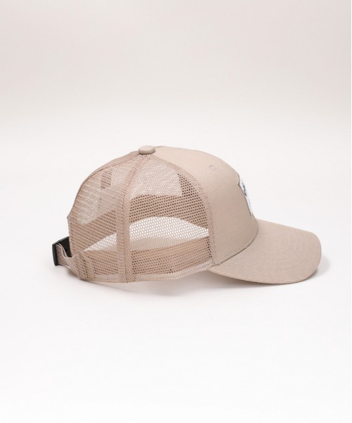 Right-on(ライトオン)の「【Refurbish】ワッペンメッシュキャップ (ユニセックス / クールロゴ / 通気性抜群)(キャップ・キッズ・ブラック/ベージュ・フリー)」の7枚目の写真