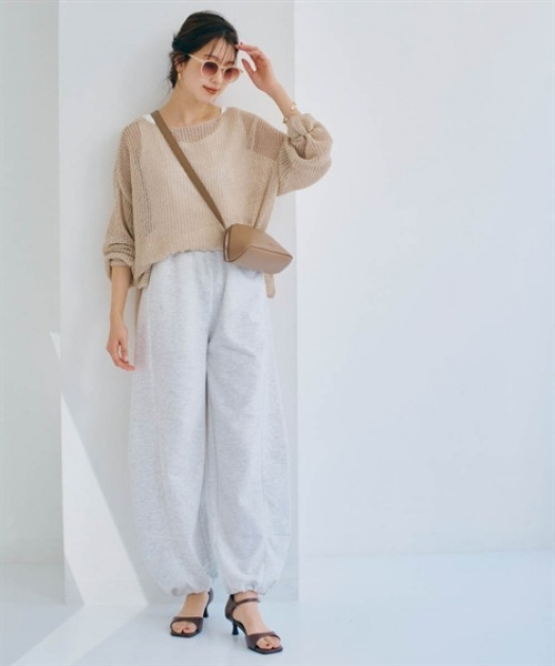 nissen(ニッセン)の「メッシュニットトップス(ニット/セーター・レディース・ライトグレー/ベージュ/ブラック・S/LL/L/M)」の5枚目の写真