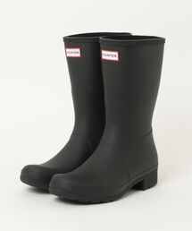 ASBee | HUNTER ハンター UNISEX ESSENTIAL SHORT BOOT ラバーブーツ レインシューズ UFS2406RMA ブラック(レインシューズ)