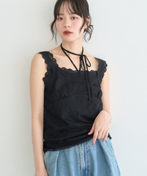 earth music&ecology | 総レースホルターネックキャミソール(キャミソール)