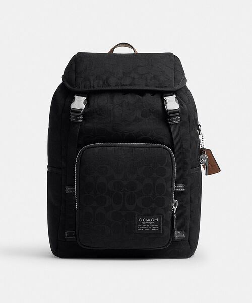 COACH（コーチ）の「ローガン バックパック・シグネチャー ナイロン（バックパック/リュック・メンズ・ブラック系その他・ONE）」の4枚目の写真