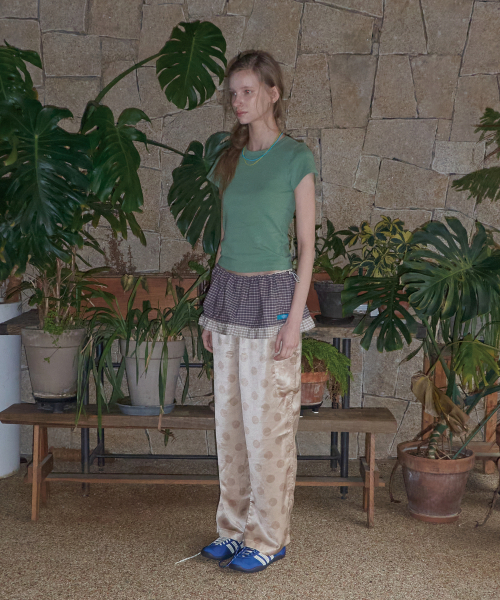 MAISON CREME(メゾンクレム)の「Check Frill layered skirt_ Grape Purple(スカート・レディース・その他・FREE)」の5枚目の写真