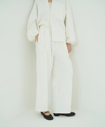 TOPSTITCHED FRILL STRAIGHT PANTS（その他パンツ）｜CLANE（クラネ