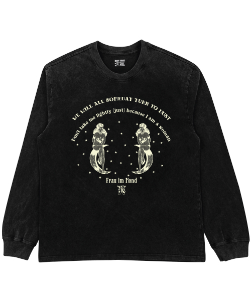NAVYTEAM(ネイビーチーム)の「フラウインモンド ピグメントダイングロングTシャツ(Tシャツ/カットソー・レディース・ブラック×ベージュ/ブラック×グレー・3/1/2)」の3枚目の写真