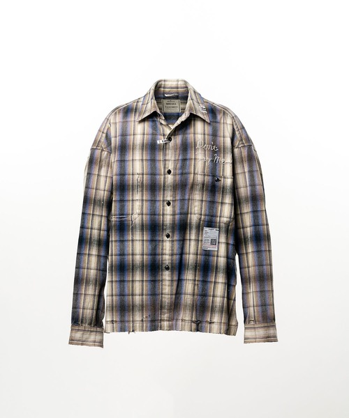 Maison MIHARA YASUHIRO（メゾンミハラヤスヒロ）の「【MIHARAYASUHIRO/ミハラヤスヒロ】VINTAGE LIKE CHECK L/S SHIRTS（シャツ/ブラウス・メンズ・ベージュ/ピンク・48/46/44）」の2枚目の写真
