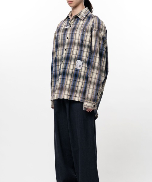 Maison MIHARA YASUHIRO（メゾンミハラヤスヒロ）の「【MIHARAYASUHIRO/ミハラヤスヒロ】VINTAGE LIKE CHECK L/S SHIRTS（シャツ/ブラウス・メンズ・ベージュ/ピンク・48/46/44）」の8枚目の写真
