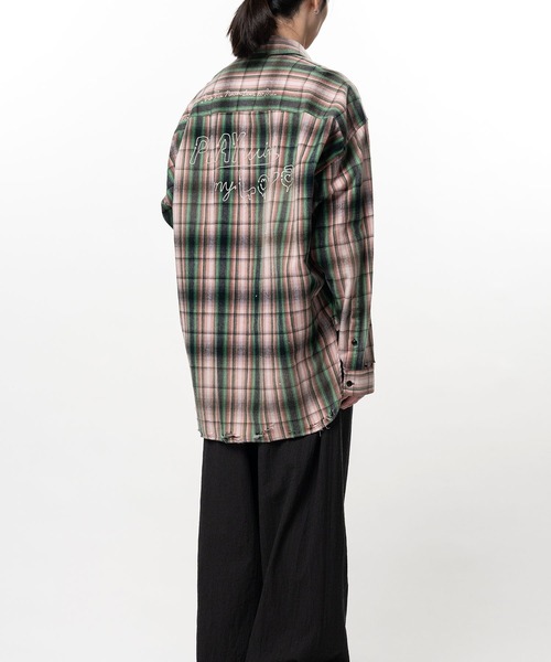 Maison MIHARA YASUHIRO（メゾンミハラヤスヒロ）の「【MIHARAYASUHIRO/ミハラヤスヒロ】VINTAGE LIKE CHECK L/S SHIRTS（シャツ/ブラウス・メンズ・ベージュ/ピンク・48/46/44）」の4枚目の写真